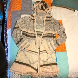 Day trip Pink and Brown Open Cardigan